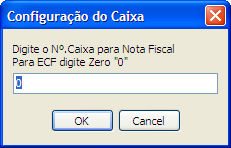 Acesse a rotina 2075 e pressione CTRL + F. Informe o número do caixa que é de nota fiscal.