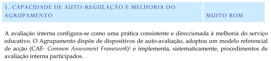 9 Avaliação externa das Escolas (relatórios) 5.