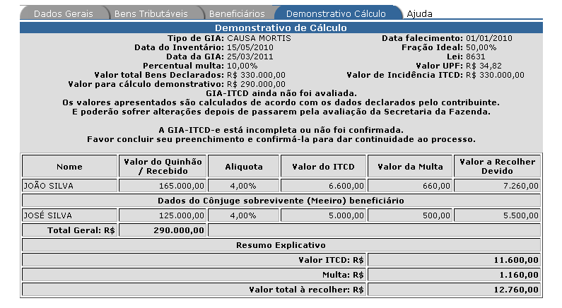 d) Lei 8631 Lei 7850 sem efeito cascata (efeitos a partir de 01/01/2007) Caso o regime de casamento cadastrado seja o da Comunhão Parcial de