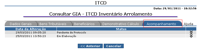 Para consultar os dados provisórios do Demonstrativo de Cálculo, basta clicar na aba respectiva: 10.2.