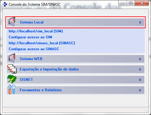 7 Configurãçã o do Console dos sistemãs SIM e SINASC Para obter maior agilidade no acesso aos sistemas SIM e SINASC, configure o Console de acordo com as instruções a seguir: 1.