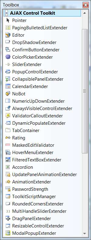 ASP.NET AJAX Control Toolkit 2⁰ lugar em download de projetos no CodePlex.