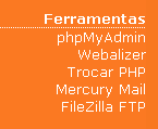 Clique no link "phpmyadmin" no menu "Ferramentas".