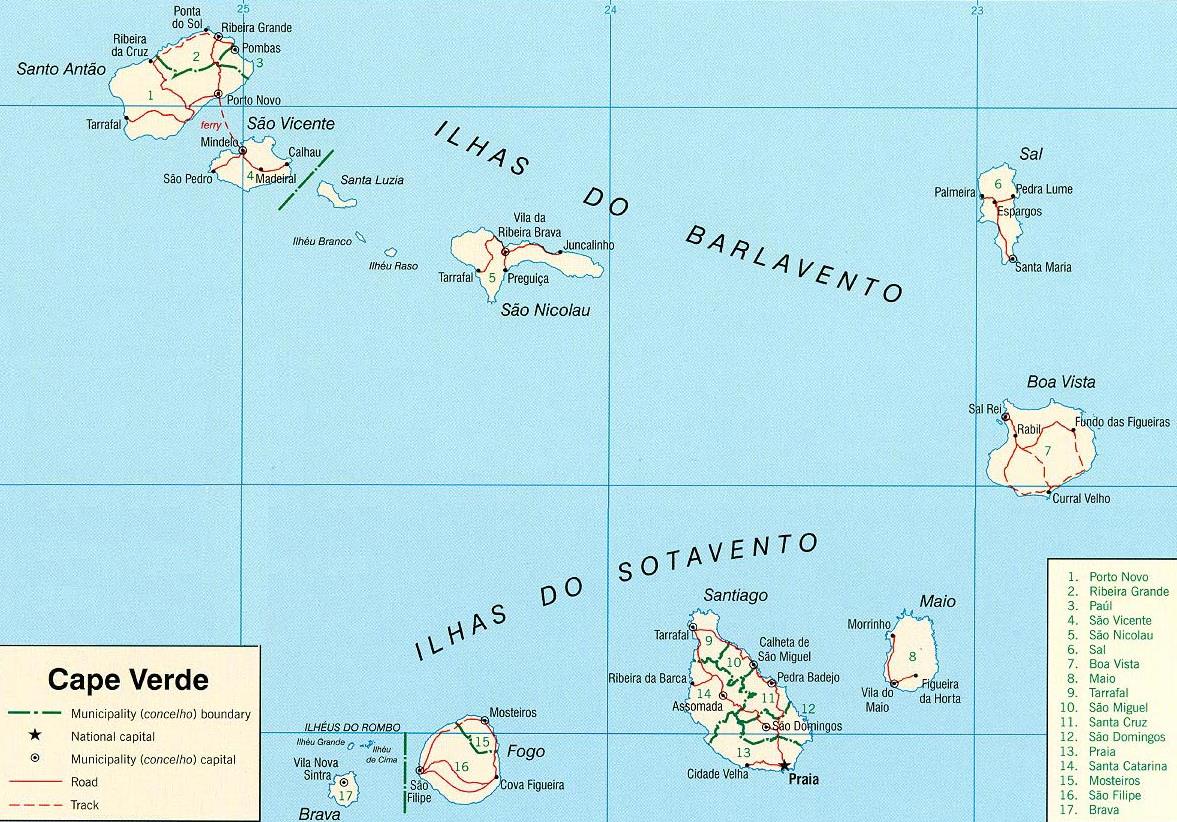 No entanto, dado a dimensão e configuração territorial do país, a densidade rodoviária é de 3,5 em Cabo Verde, apresenta-se relativamente mais elevada do que a de países insulares comparáveis