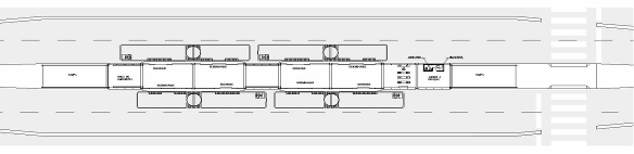 BRT TRANSCARIOCA Seção tipo O corredor apresenta uma faixa por