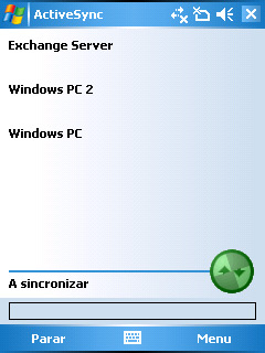 sincronizar com o Exchange Server.