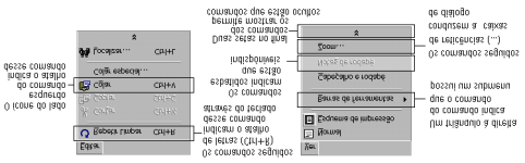 Figura 5 - Menu Editar e Menu Ver BARRAS DE FERRAMENTAS As barras de ferramentas apenas tem utilização se utilizarmos o rato.