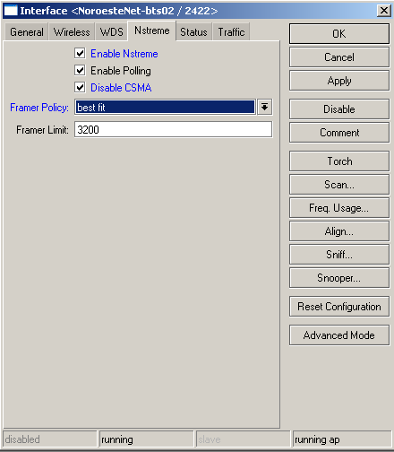 CSMA/CA X NSTREME Configuração Modos de operação: AP bridge ou WDS