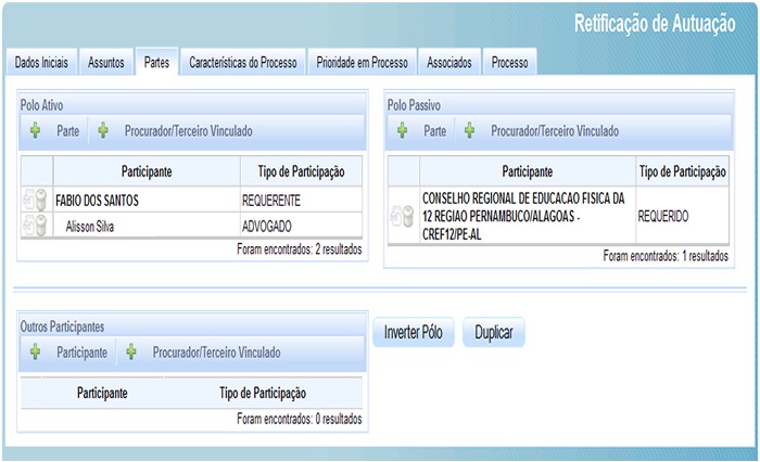 Ao selecionar a opção Editar, os dados serão dispostos na tabela superior Adicionar Nome e deverão ser alterados, clicando sempre em O botão permitirá a inclusão de um novo registro de nome Ao