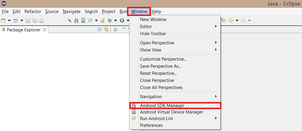 ATUALIZANDO O ANDROID SDK O gerenciador de pacotes do Android pode ser acessado a qualquer momento a partir da ferramenta