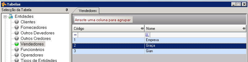 Configurações do vendedor Neste ecrã configura a correspondência do vendedor com o terminal, assim como vários parametros para a exportação de dados com o ERP e integração de informação gerada no MSS.