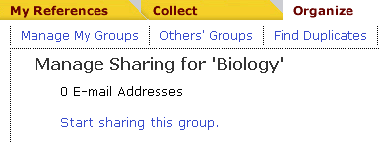 6 ORGANIZE 17 Este menu permite criar, excluir ou renomear grupos de registros salvos, a fim de facilitar a organização das suas referências.