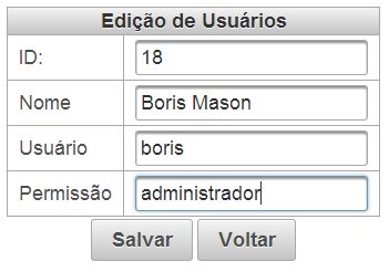 4.3.7 Página alterarusuario.xhtml Código.