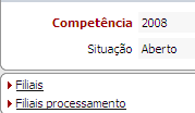 Selecionar o link Filiais. Acessar a Filial pela opção Ver, ícone lupa. Na tela que se apresenta selecionar a fase Pronto para verificar os PEG s/processos que se encontram prontos para serem pagos.