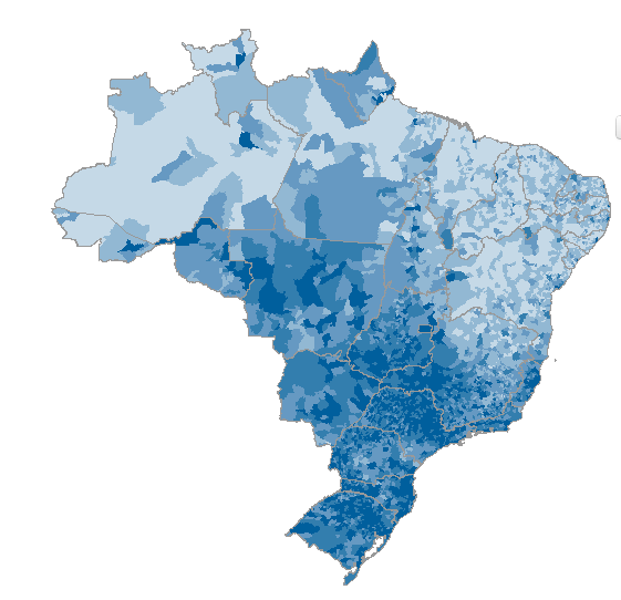 Assimetrias da federação brasileira 2010 - Renda