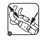 20. Montagem do moises no carrinho. Coloque o moises no carrinho de modo que o mecanismo dos adaptadores se encaixem corretamente.