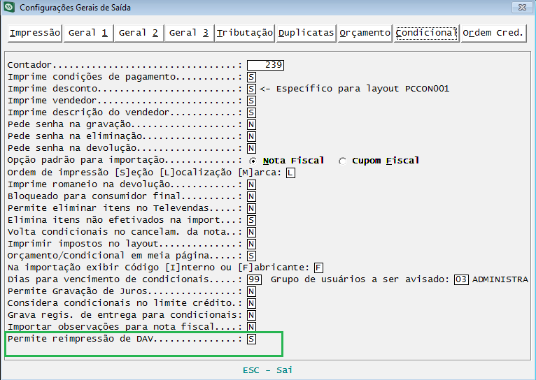 20 Figura 15 Configurações Gerais