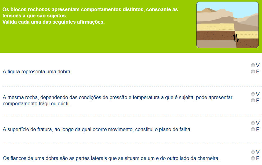 Deformações das rochas Minerais 7 Conceito de mineral. Propriedades físicas (cor, traço, brilho, clivagem, fratura, dureza) e químicas (reação com ácido) dos minerais. Escala de Mohs.