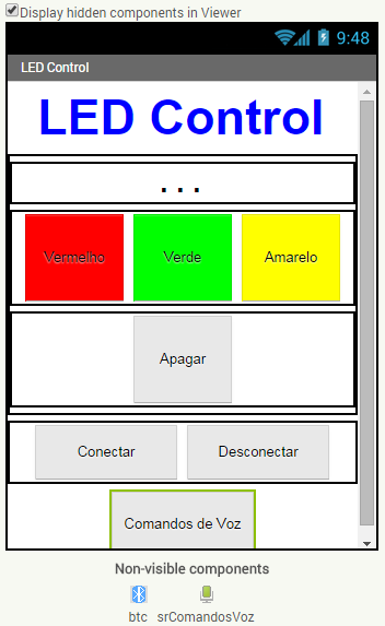 Módulo Voz - Criação da tela (Designer) Os componentes estão em: User Interface e Media Arraste após ha4: --button [btnvoz]: