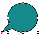 mm Para editar um rectângulo arredondado: Seleccione a forma e desloque os respectivos pontos de edição azuis para a esquerda, para endireitar os cantos, ou para a direita, para arredondá-los.