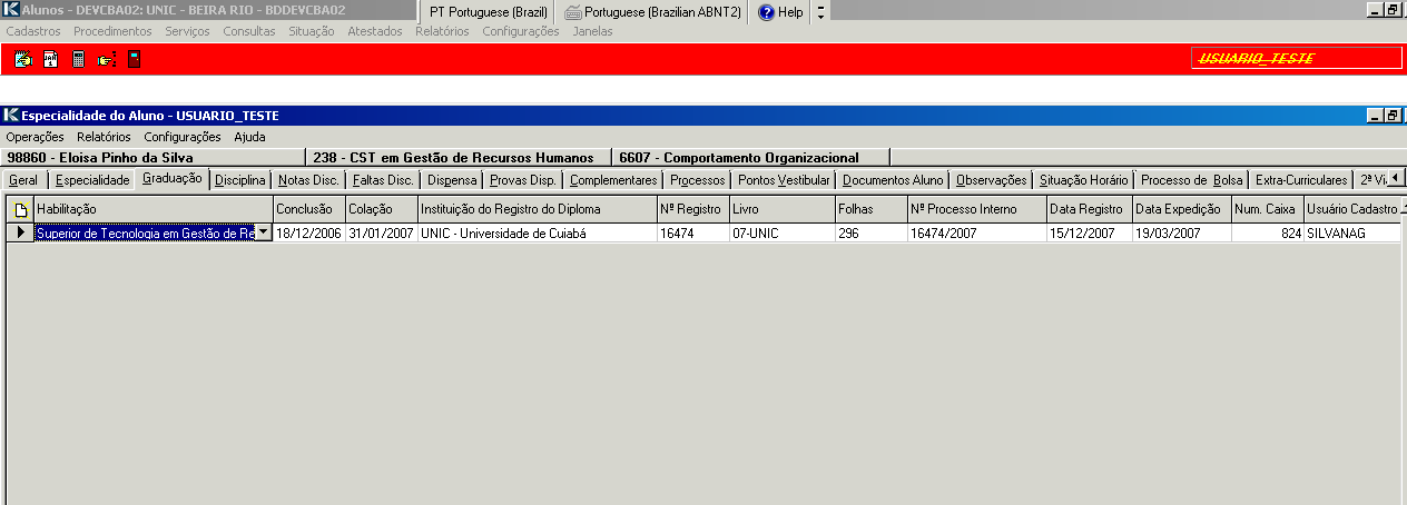 no caso de danificação o envio do diploma original danificado ao SRD.