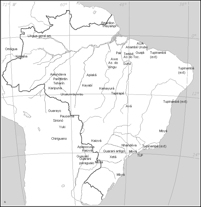 De acordo com Rodrigues (1986), a família linguística Tupi-Guarani se destaca em comparação às outras por duas razões A primeira é que se trata de uma família com uma grande dispersão territorial, ou