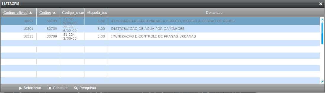 O sistema vai abrir outra tela com as opções de pesquisa 12- Como cadastrar um novo Tomador de serviço? Para cadastrar um novo tomador de serviço basta clicar no botão INCLUIR NOVO TOMADOR.