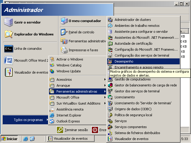 Após ter clicado num evento, aparece-lhe as propriedades de evento, onde pode verificar a origem do evento, data, hora, tipo, utilizador e computador.