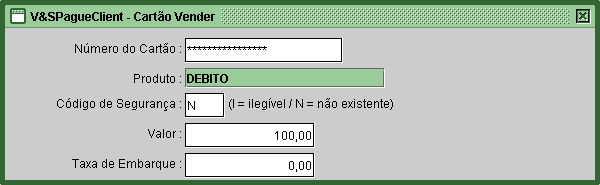 Digite o valor da taxa de serviço e pressione ENTER.