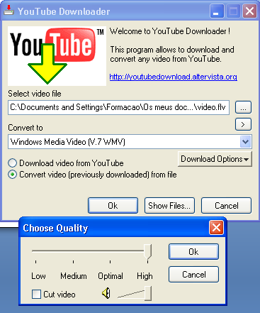 3 Escolha o formato de vídeo pretendido carregando em Convert to.