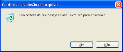 Lixeira do Windows A Lixeira é uma pasta especial do Windows e encontra-se na Área de trabalho, como já foi mencionado anteriormente, mas pode-se ter acesso à mesma através do Windows Explorer.