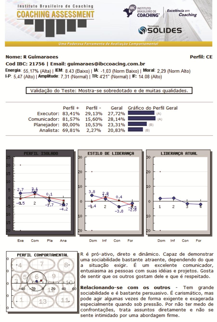 * O Formulário do Coaching Assessment leva somente 7 minutos para ser preenchido