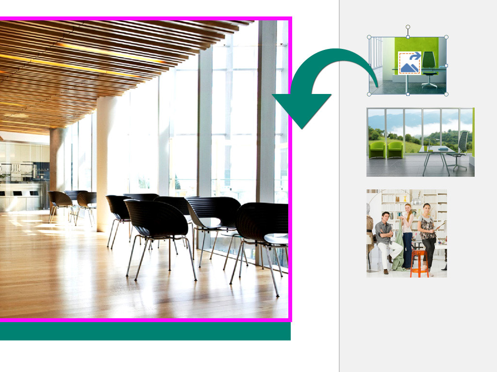 Adicione imagens Troque imagens O Publisher 2013 permite que você facilmente insira imagens de qualquer lugar seja no computador, na galeria de ClipArt do Office.com ou em outra localização na web.