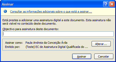 1.6.2. Microsoft Word 2007 1. Após redigir e gravar o seu documento, clique no botão do Office Preparar Adicionar uma assinatura digital 2.