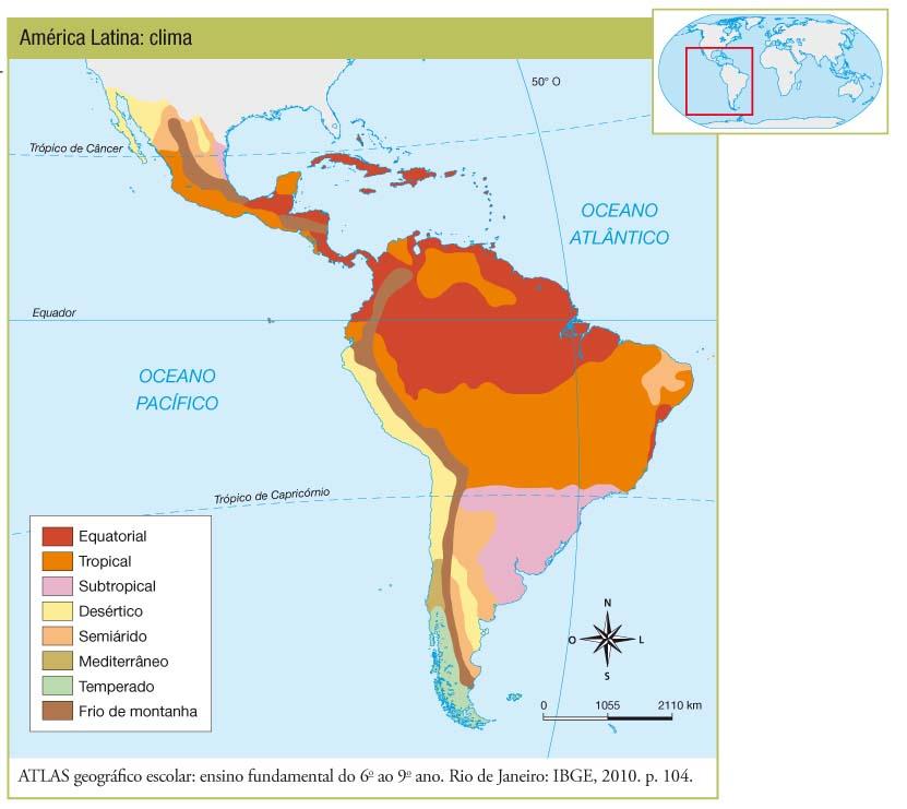 aumenta; Correntes marítimas determinam a existência de regiões áridas no continente americano, como o deserto do Atacama, que