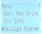 Esta função funciona em conjunto com outras opções, Alarme atrasa, DSen. Delay e Trava do menu Opcoes Acesso.