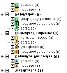 Seção de Filtros: Esta seção exibe uma série de filtros, pelos quais é possível selecionar quais tipos de movimentações devem ser apresentadas no quadro de movimentações.