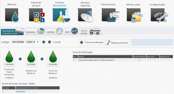 3. Módulo Análises Laboratoriais 3.1 Solicitação de Material (SM) 3.1a.