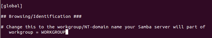 Observação importante! Os computadores Linux e Windows devem estar no mesmo grupo de trabalho para que o compartilhamento de arquivos funcione corretamente.