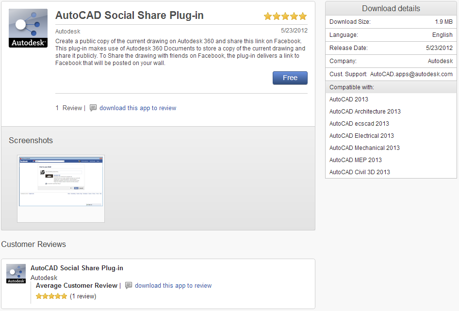 AutoCAD Social Share