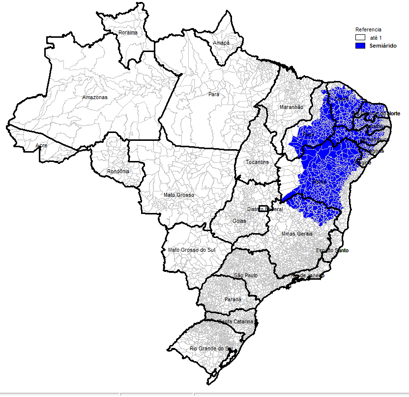 SEMIÁRIDO BRASILEIRO 969 mil km2 (20,3 % do total do País) Semiárido populoso: 22 milhões de habitantes.