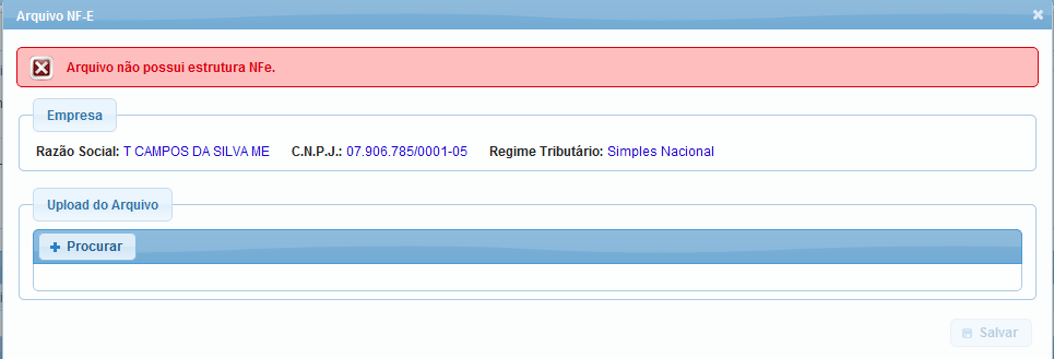 Mensagens e Alertas As mensagens e alertas gerados pelo sistema são apresentados dentro do processo utilizado, no lado direito superior.