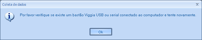 Para qualquer tipo de comunicação entre o bastão Viggia USB e TopRonda 3 é preciso seguir as recomendações do capítulo 5.5 deste manual.