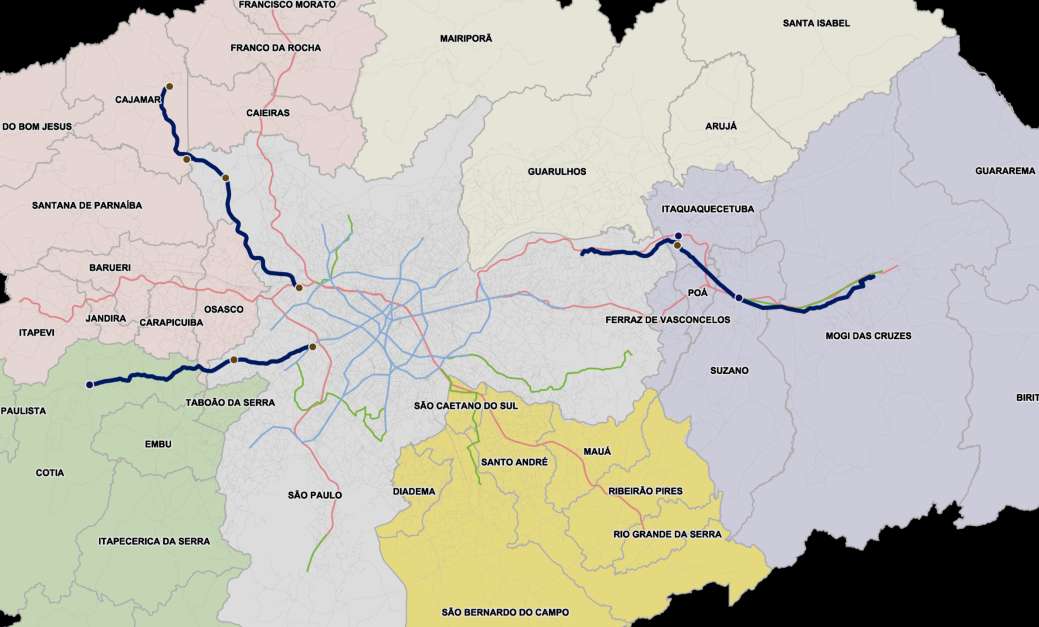 A CONTRATAR - Corredores futuros 2 1 3 2 Corredor Anhanguera 31 km 55,5 mil passageiros/dia 1