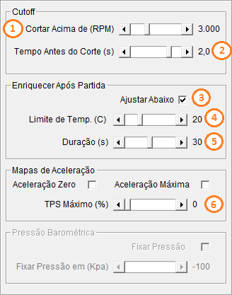 66 Figura 36 Sub-menu Configurações de Injeção Através do menu Opções e do sub-menu Ajuste de Marcha Lenta, mostrado na Figura 37, pode-se alterar diversos parâmetros em relação ao controle por malha