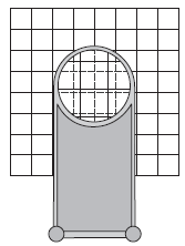 Procedimento 1. Foque a imagem do objecto (quadriculado no ecrã) movendo a objectiva (lente mais próxima do objecto). Para ver a imagem, deve aproximar um olho da lente ocular. 2.