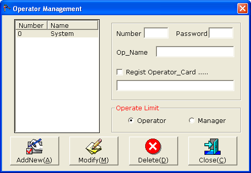 3.17. Configuração dos operadores do sistema: Fazer click em [System Management] [Operator