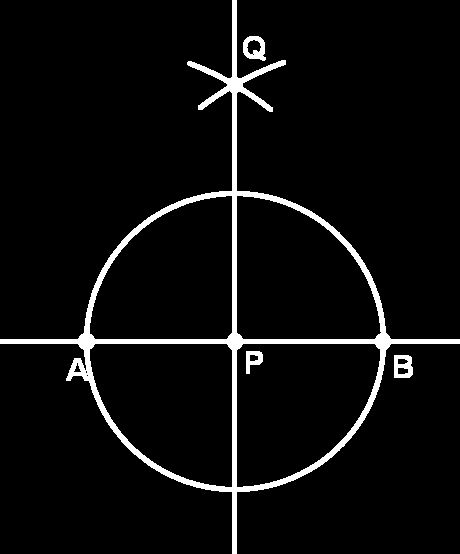 Geometria Euclidiana Plana 1. Trace um círculo com centro em P e qualquer raio cortando r nos pontos A e B. AULA 10 2.