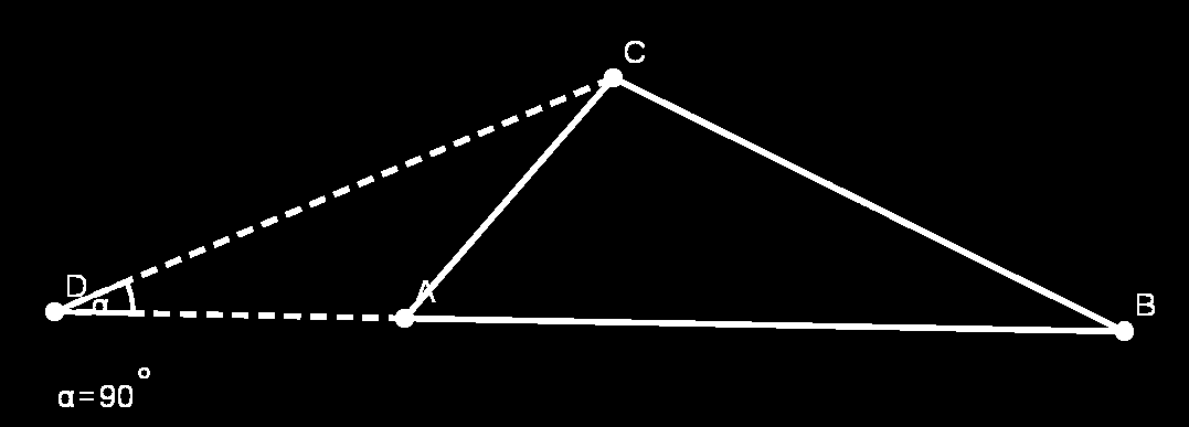 Geometria Euclidiana Plana AULA 4 Figura 4.16: Seja CD um segmento perpendicular à reta que contém AB. Afirmação: A D B. De fato, caso contrário devemos ter D A B ou A B D.