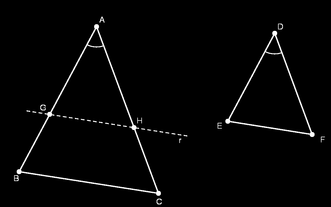 Geometria Euclidiana Plana ou seja, DE AB = DF AC. Da mesma forma, mostramos que EF BC = DE AB.